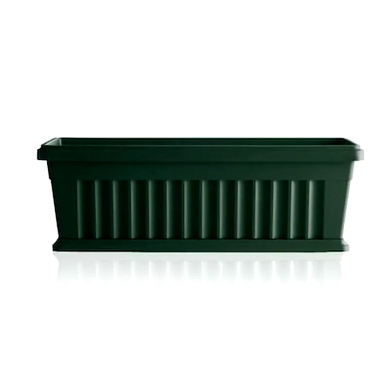 BAMA Bama Italy Ζαρντινιέρα Κήπου/μπαλκονιού 40x18.5x16.5cm 7lt Με Πιάτο Πράσινο Σκούρο
