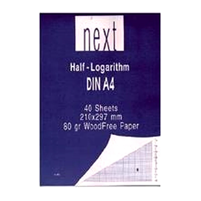 ΝΕΧΤ ΑΕ Next Μπλοκ Ημιλογαριθμικό 3κύκλων Α4 21x29,7εκ. 40φ.