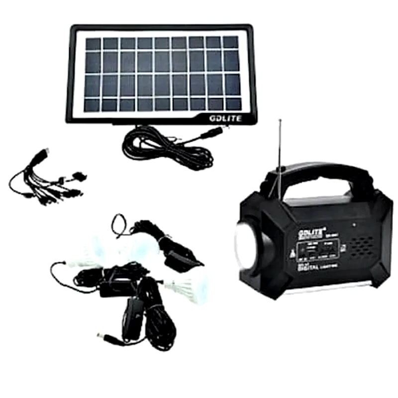 OEM Ηλιακό Σύστημα Φωτισμού - Φόρτισης , Mp3 Player, Fm Radio, 3 Λάμπες Led, Usb Gd 8161