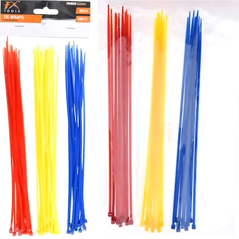 BI ZEXT Σετ Δεματικών Καλωδίων (cable Ties Set ) Χρωματιστά 25cm 50 Τεμάχια Y64800650 Fx Tools