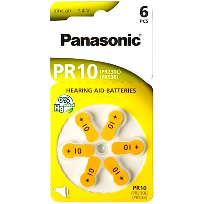 E-DAMIANAKIS Panasonic Μπαταρίες Ακουστικών Βαρηκοΐας 1,4v Zinc Air Type 10/pr70 Blister 6 Τεμαχίων