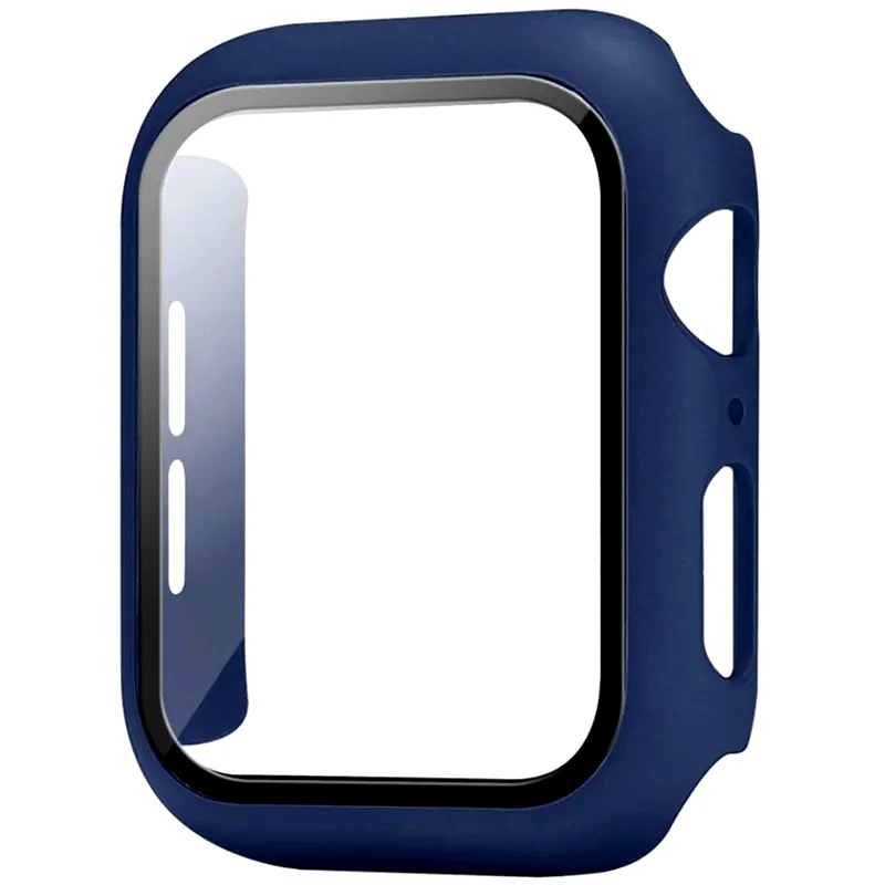 SONIQUE Θήκη Sonique Προστασία PC + Tempered Glass για Apple Watch 38mm- Μπλε Σκούρο