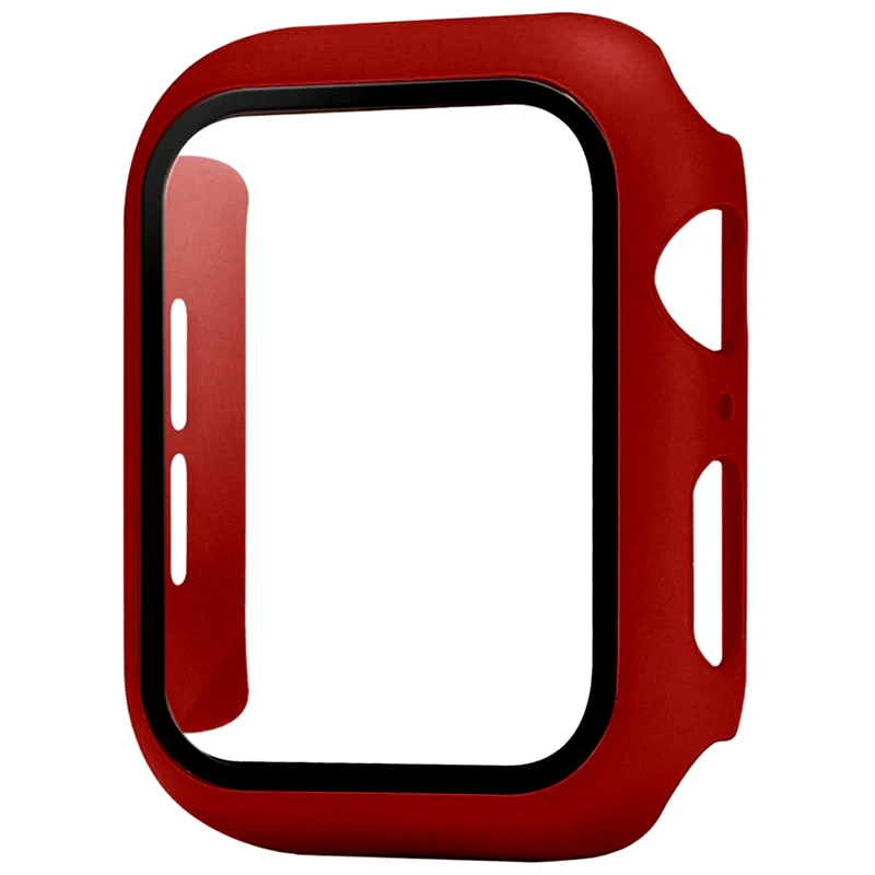 SONIQUE Θήκη Sonique Προστασία PC + Tempered Glass για Apple Watch 40mm - Κόκκινο