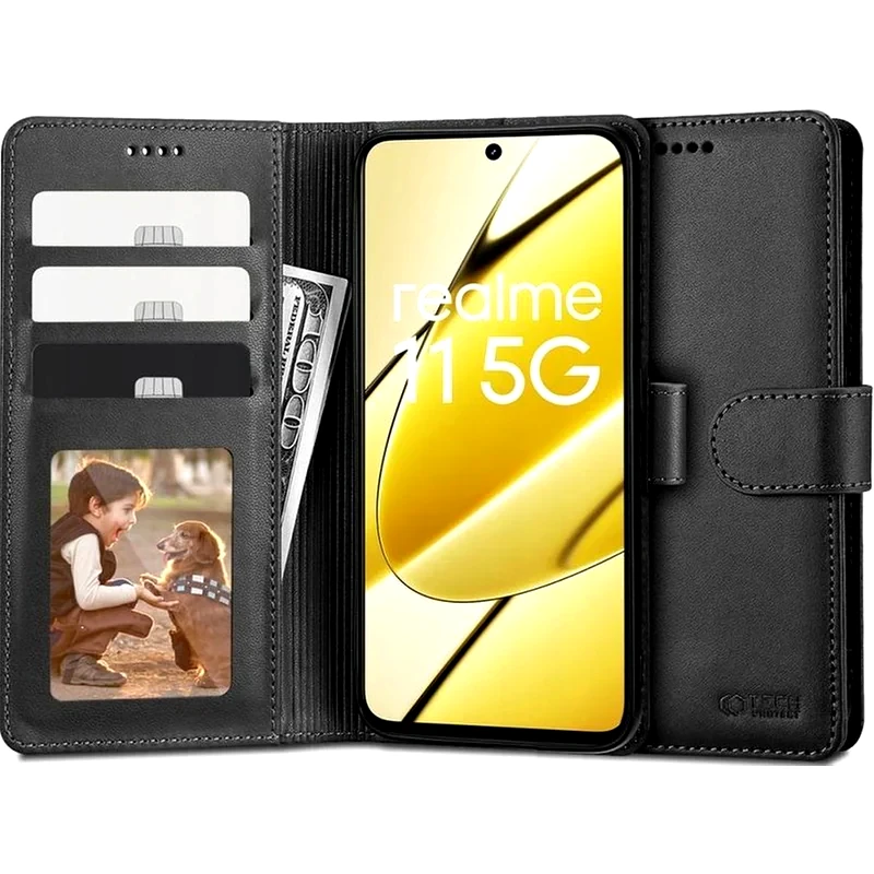 Θήκη Realme Realme 11 5G - Tech-protect Πορτοφόλι - Μαύρο φωτογραφία