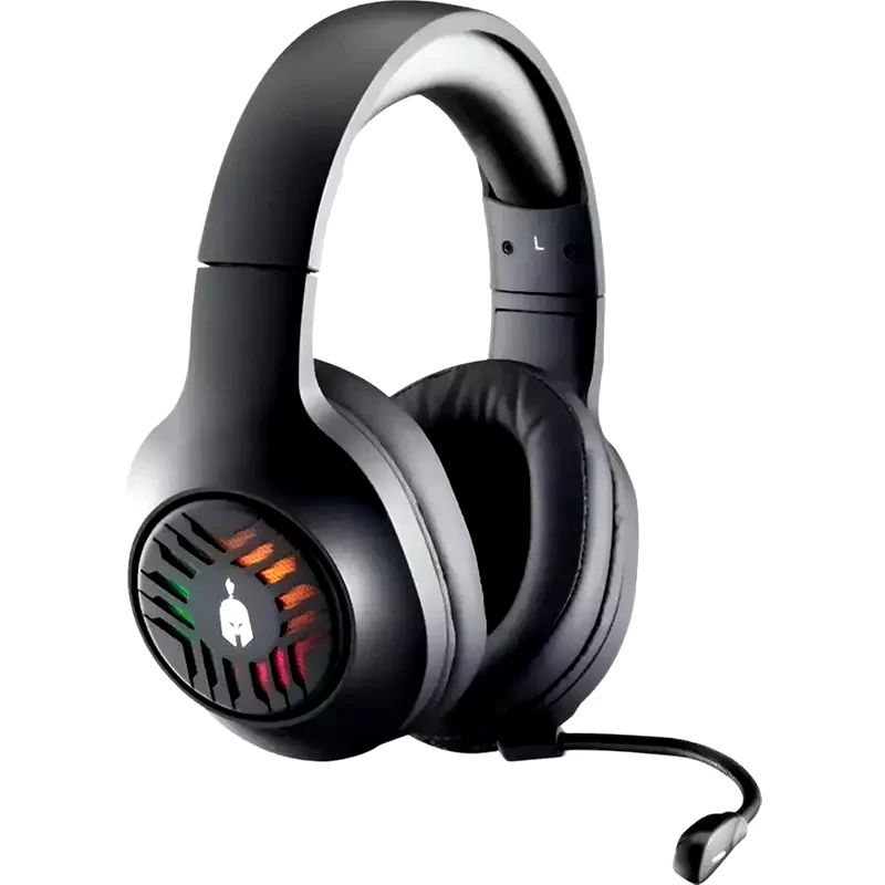 SPARTAN GEAR Spartan Gear Medusa Gaming Ασύρματα Ακουστικά Bluetooth με LED Φωτισμό - Μαύρα