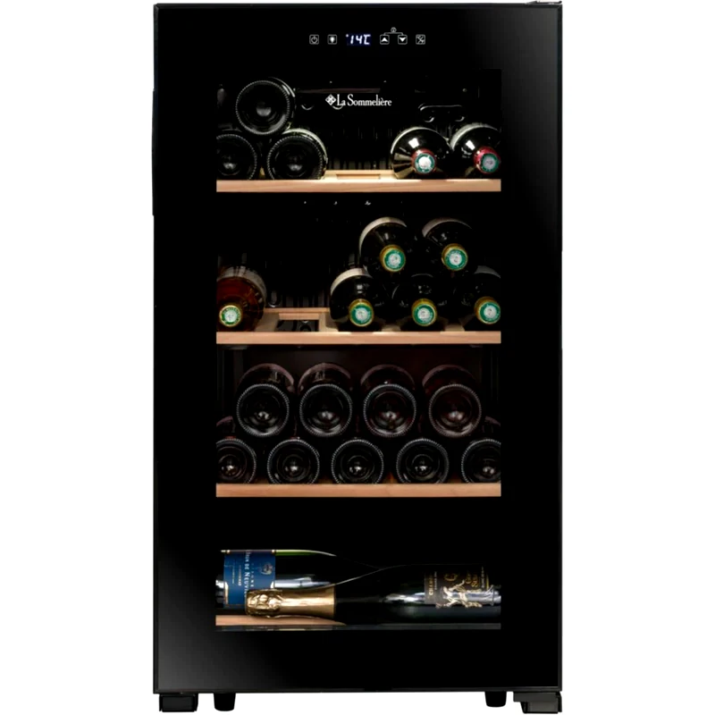 LA SOMMELIERE LA SOMMELIERE LS36BLACK για 36 Μπουκάλια Μαύρο Συντηρητής Κρασιών