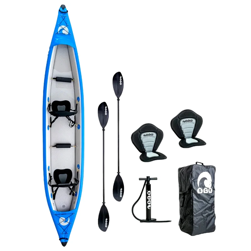 SCK Καγιάκ Φουσκωτό Διθέσιο Θαλάσσης SCK Veloce 473cm - Μπλε/ Λευκό