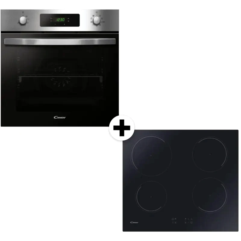 CANDY CANDY FIDCP X696 CI642C/E1 70 Lt Inox Eντοιχιζόμενο Σετ Φούρνος και Εστία