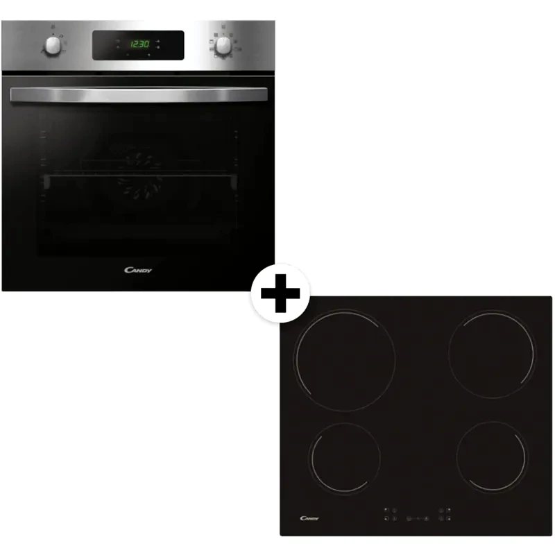 CANDY CANDY FIDCP X696 CH64CCB/4U2 70 Lt Inox Eντοιχιζόμενο Σετ Φούρνος και Εστία