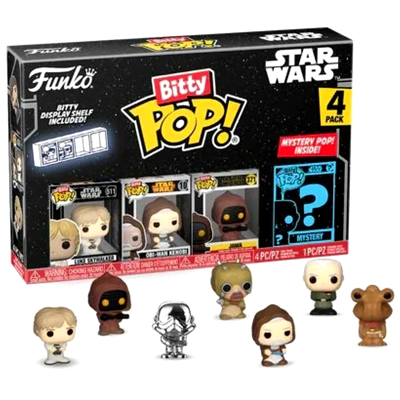 Funko Bitty Pop! - Star Wars - Luke Skywalker, Obi-wan Kenobi, Jawa And Chase Mystery 4-pack φωτογραφία