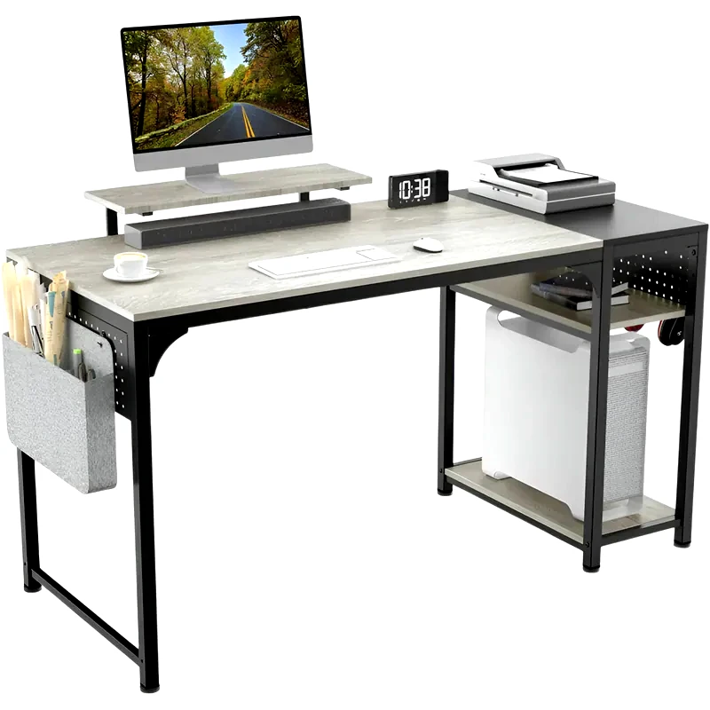 EUREKA ERGONOMIC Γραφείο Υπολογιστή Eureka Ergonomic από Μελαμίνη 140x60cm - Γκρι