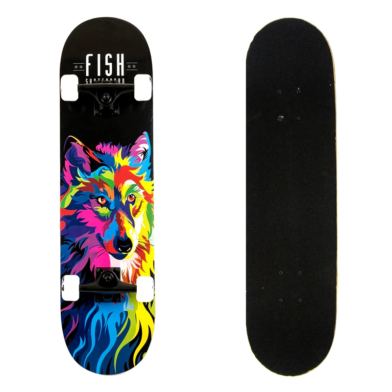 Skateboard 31 Wolf Complete Set By Fish