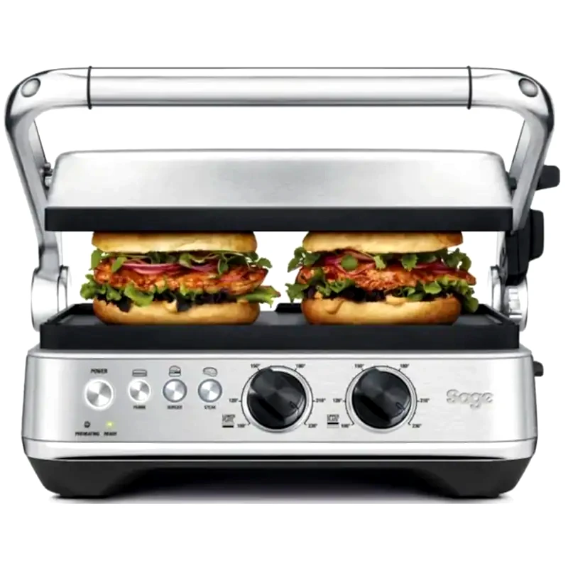SAGE SAGE The BBQ Press™ Grill SGR700BSS 1800 W Ασημί Τοστιέρα Γκριλιέρα