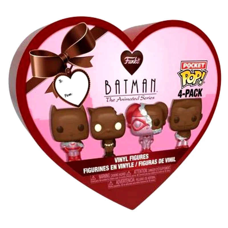 FUNKO Funko Pocket Pop! - DC Comics: Valentines Day - Chocolate Batman Animated Series 4-pack