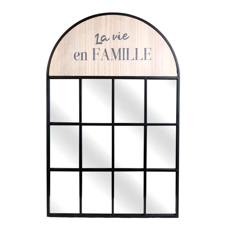 Διακοσμητικός Καθρέπτης Home Deco Factory Μεταλλικός 95x0.5x61.5 cm - Μαύρο φωτογραφία