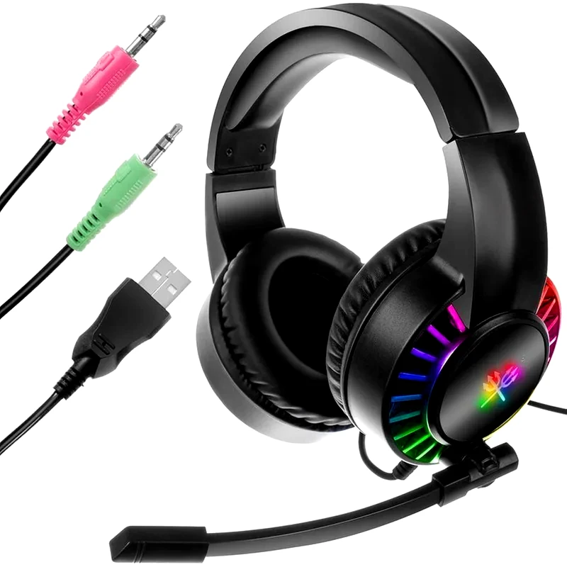 DUNMOON Dunmoon G505 19060 Ενσύρματα Ακουστικά Gaming Με Μικρόφωνο Και Rgb Φωτισμό