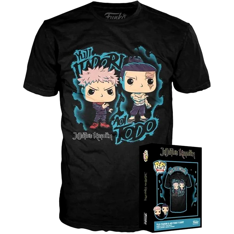 FUNKO Funko Pop! Boxed Tee: Jujutsu Kaisen - Aoi Todo And Yuji Itadori Black T-shirt (s)