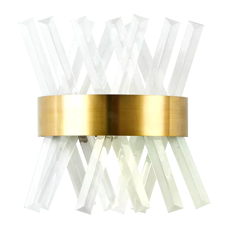 HOMELIGHTING Απλίκα Τοίχου Led Homelighting Μεταλλική 23x12x30 cm - Χρυσή