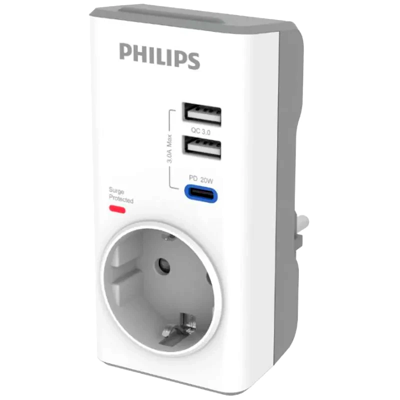 PHILIPS Μονόπριζο ασφαλείας Philips CHP8010W - Λευκό