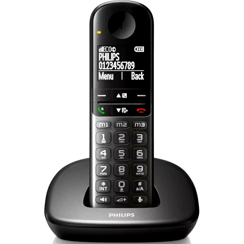 PHILIPS Ασύρματο Τηλέφωνο Philips XL4901DS/GRS - Μαύρο