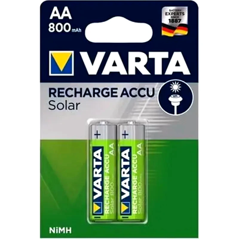 VARTA Επαναφορτιζόμενες Μπαταρίες VARTA Solar Power 2AA 800mAh - (12854)