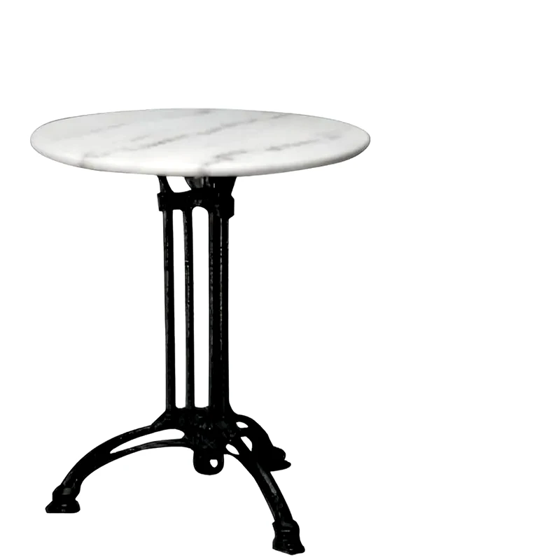 WOODWELL Τραπέζι Εξωτερικού Χώρου Woodwell c8670 από Μέταλλο φ60x74 cm - Λευκό/Μαύρο