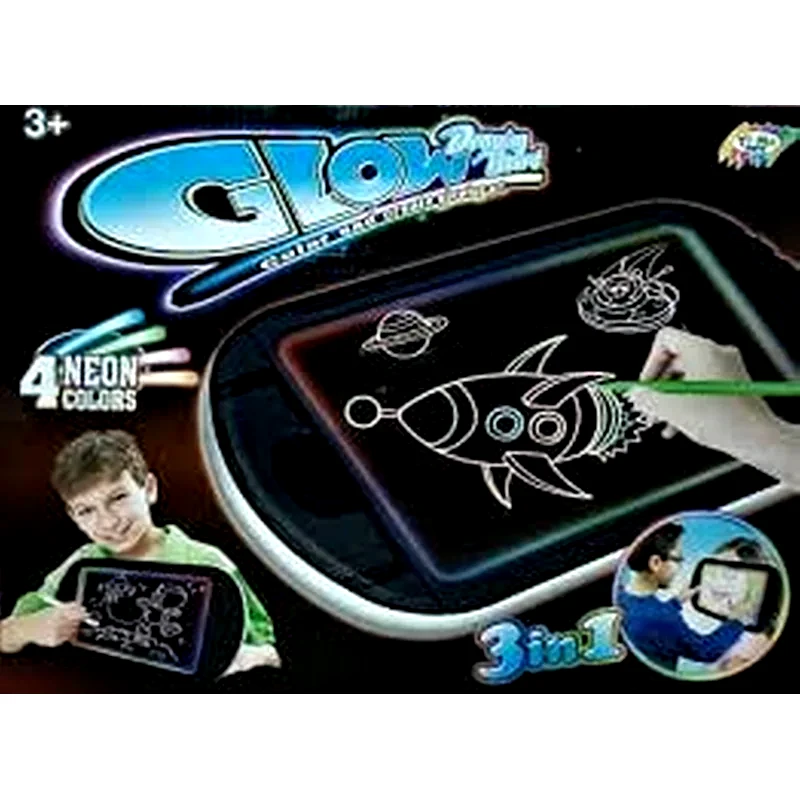 OEM Πινακι Ζωγραφιας Glow Mε Σχεδια Αστροναυτη