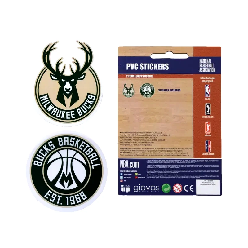 GIM Αυτοκόλλητα NBA PVC Logos - Milwaukee Bucks