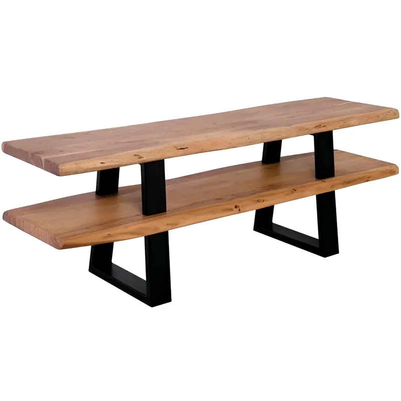 WOODWELL Έπιπλα Τηλεόρασης Woodwell Lizard Ακακία 145x40x50cm - Καφέ