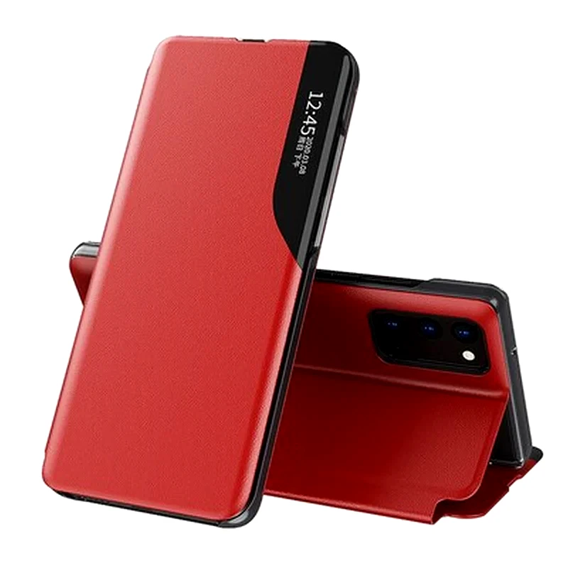 ANCUS Θήκη Samsung Galaxy S21 - Ancus Smart Flip View Book Case - Red