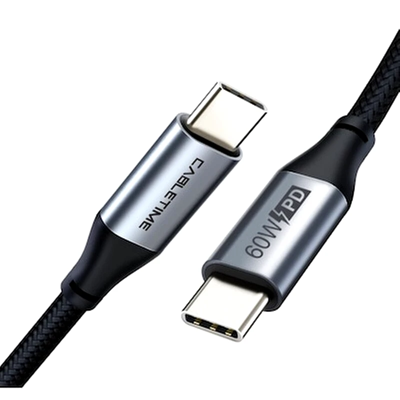 CABLETIME Cabletime Καλώδιο Usb-c M-m C160, Pd60w, Usb 2.0, 1m, Μαύρο