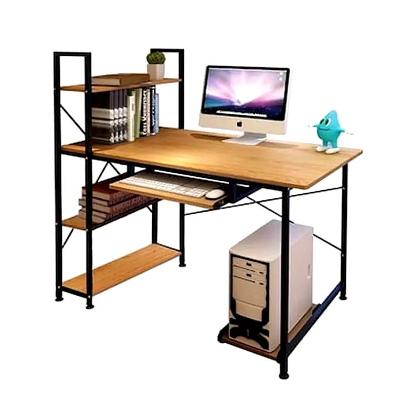 WOODWELL Γραφείο Βιβλιοθήκη Woodwell από Μελαμίνη 100x40cm - Φυσικό/Μαύρο