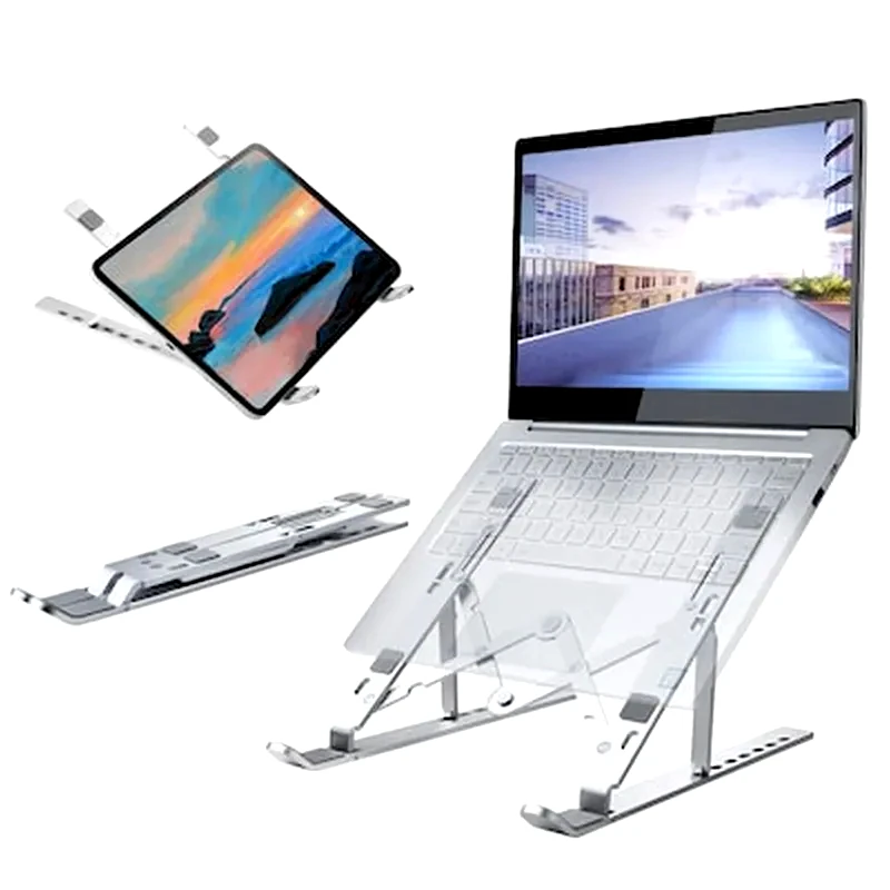 OEM Πτυσσόμενη Βάση Αλουμινίου Για Laptop Και Tablet X2-silver