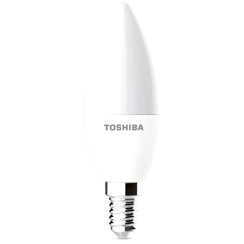 TOSHIBA Λάμπα LED Toshiba C37 E14 7W 3000K - Θερμό Λευκό