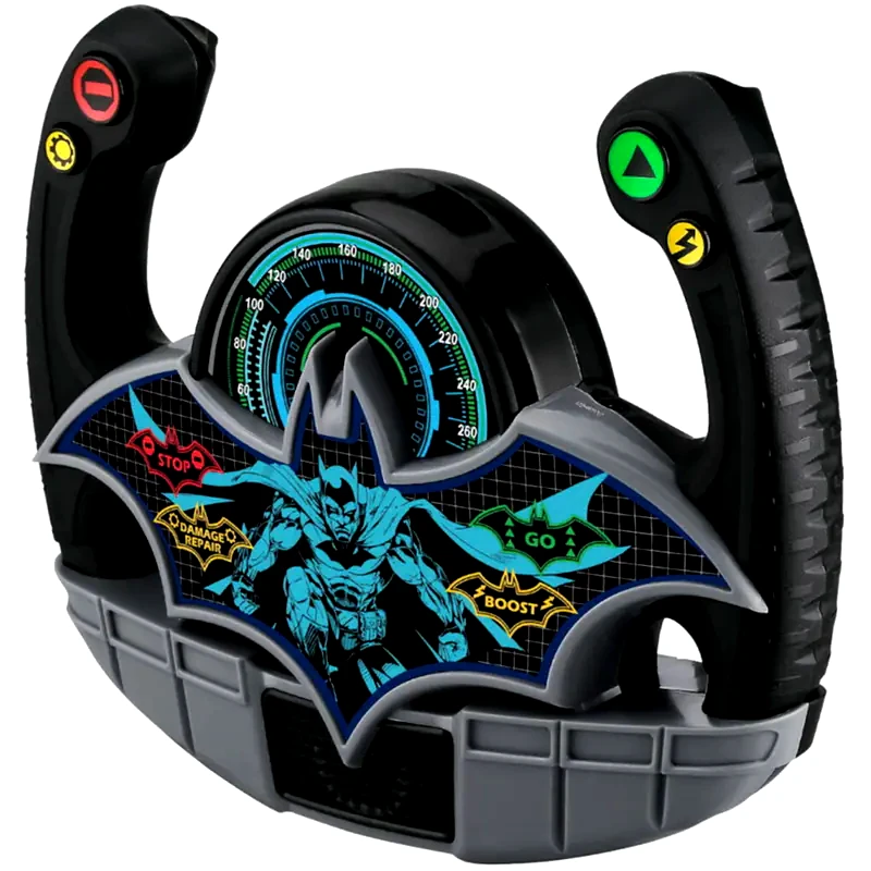 EKIDS Παιχνίδι Ρόλων Ekids Batman Batmobile Toy Steering Wheel Φουτουριστικό Τιμόνι Batmobile Για Παιδιά Με Ενσωματωμένα Sound Effects (bm-157) (μαύρο/γκρι)