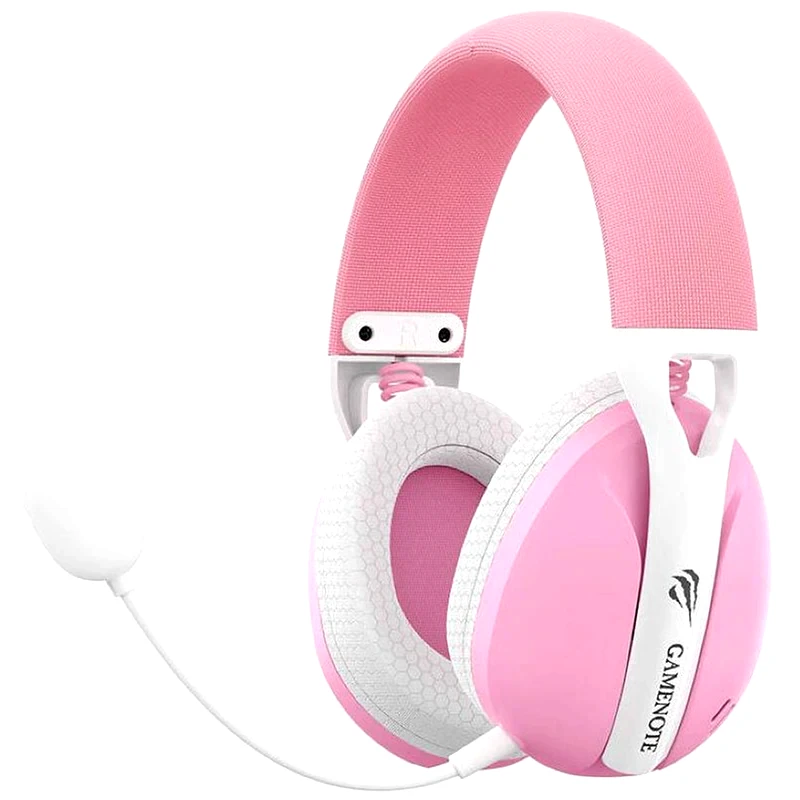 HAVIT Havit Fuxi-H1 Gaming Ασύρματα/Ενσύρματα Ακουστικά 2.4 GHz/Bluetooth/USB Type-C Ροζ