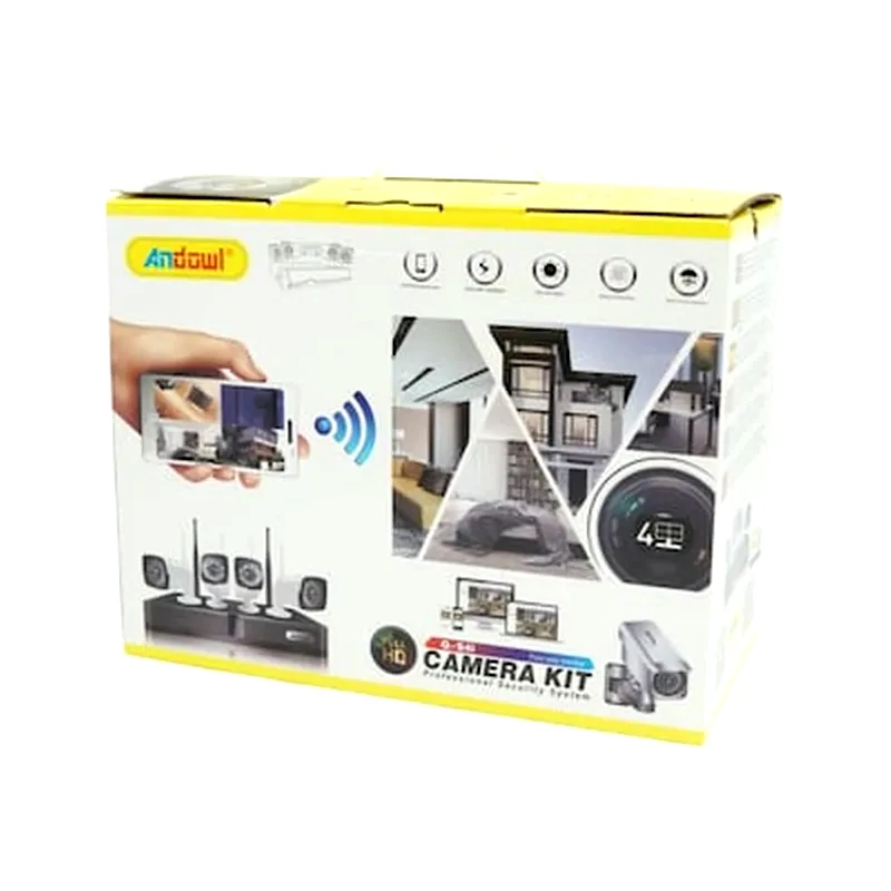 ANDOWL Σετ Καταγραφης Με 4 Καμερες Cctv Camera Kit Andowl An-q-s4i