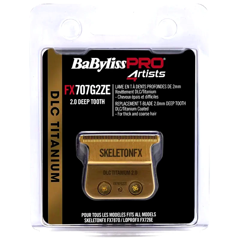 BABYLISS PRO Ανταλλακτικό Κοπτικό Babyliss Pro Skeletonfx 2.0 Deep Tooth FX707G2ZE Dlc Titanium Gold