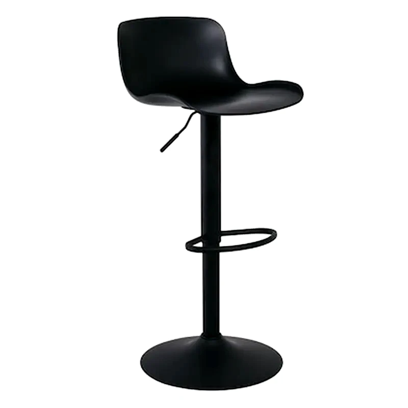 Σκαμπό Μπαρ Pp με Μεταλλική Βάση 2 Τμχ - Μαύρο φωτογραφία