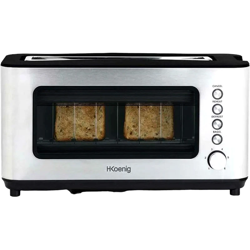 KOENIG H.KOENIG VIEW7 2 Θέσεων 1200W Inox Φρυγανιέρα