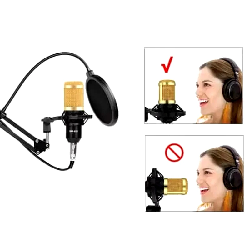 ANDOWL Πυκνωτικό Μικρόφωνο Usb Live Streaming Με Pop Filter