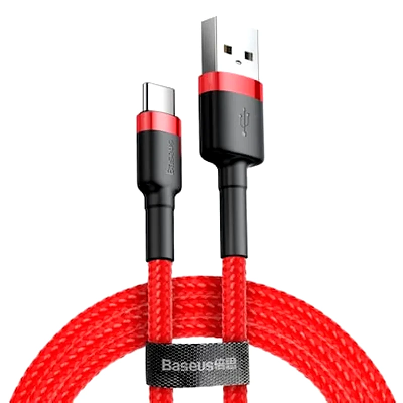 Καλώδιο Baseus Cafule Braided Usb / Type C Qc3.0 2a 3m - Baseus - Κόκκινο - Type C
