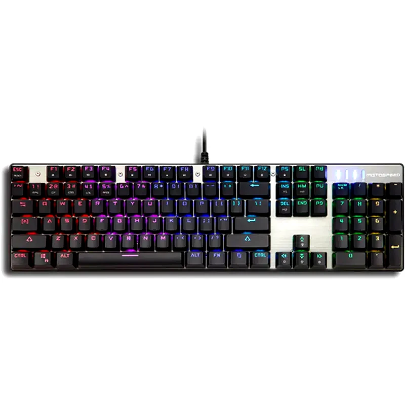 MOTOSPEED Motospeed Inflictor CK104 RGB Silver Outemu Black Ενσύρματο Πληκτρολόγιο (GR)