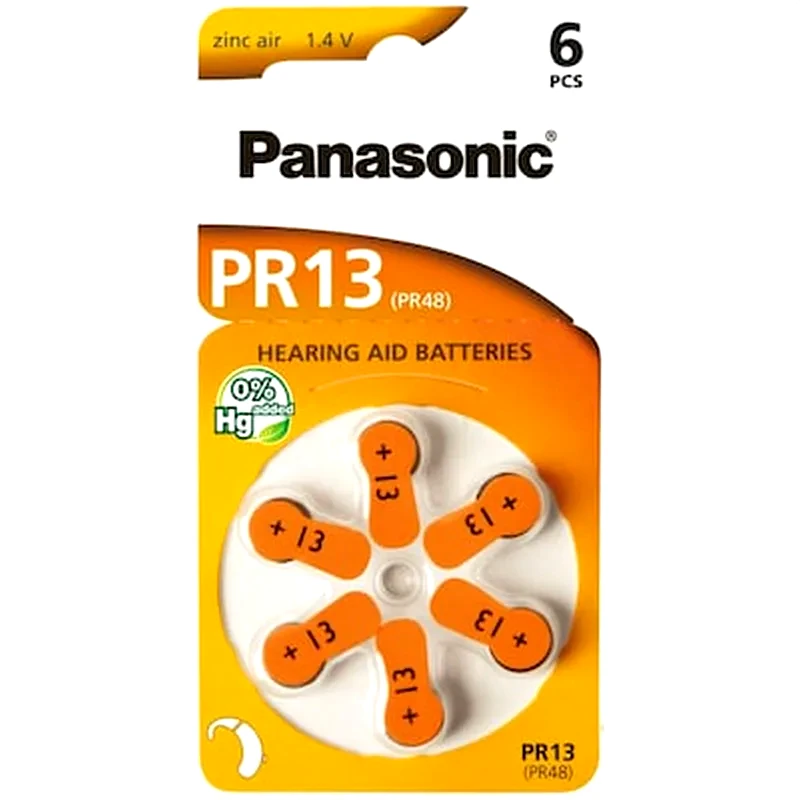PANASONIC Panasonic Pr 13 Zinc Air 6 Pcs. Hearing Aid Cells