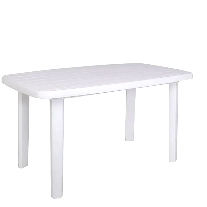 WOODWELL Τραπεζαρία Εξωτερικού Χώρου Woodwell c8655 από Πλαστικό 140x80x72 cm - Λευκή