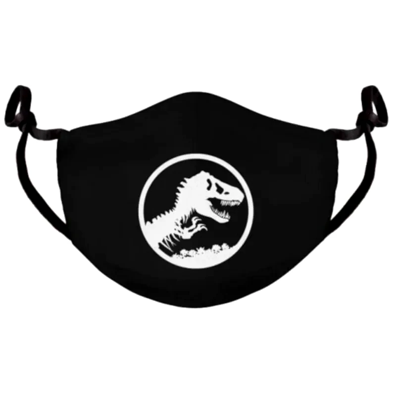 DIFUZED Υφασμάτινη Μάσκα Προσώπου Difuzed Jurassic Park Logo - Μαύρο