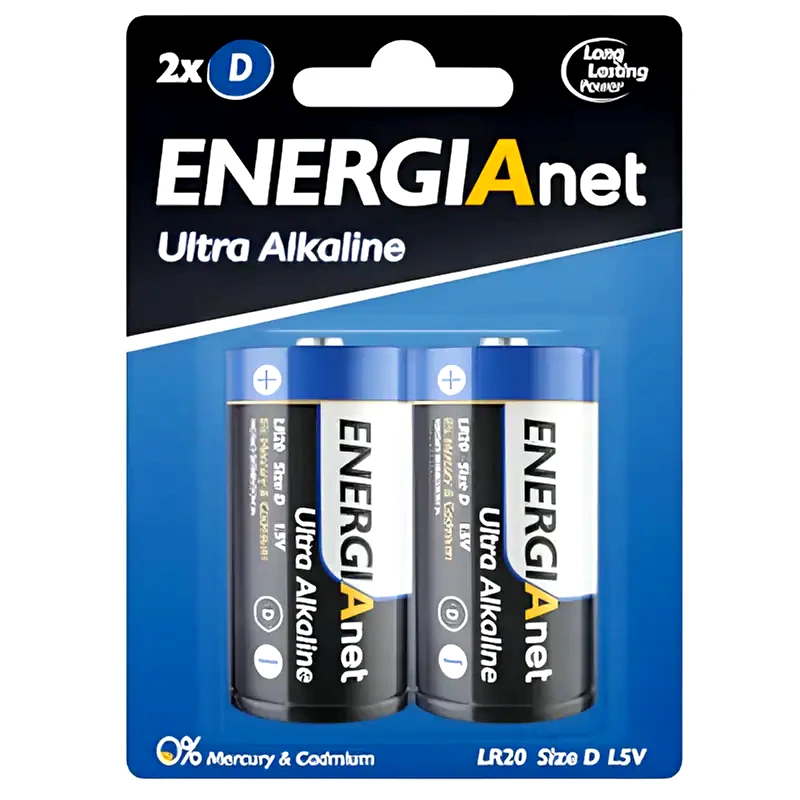 ENERGIANET Energianet Αλκαλικές Μπαταρίες D 1.5V 2τμχ