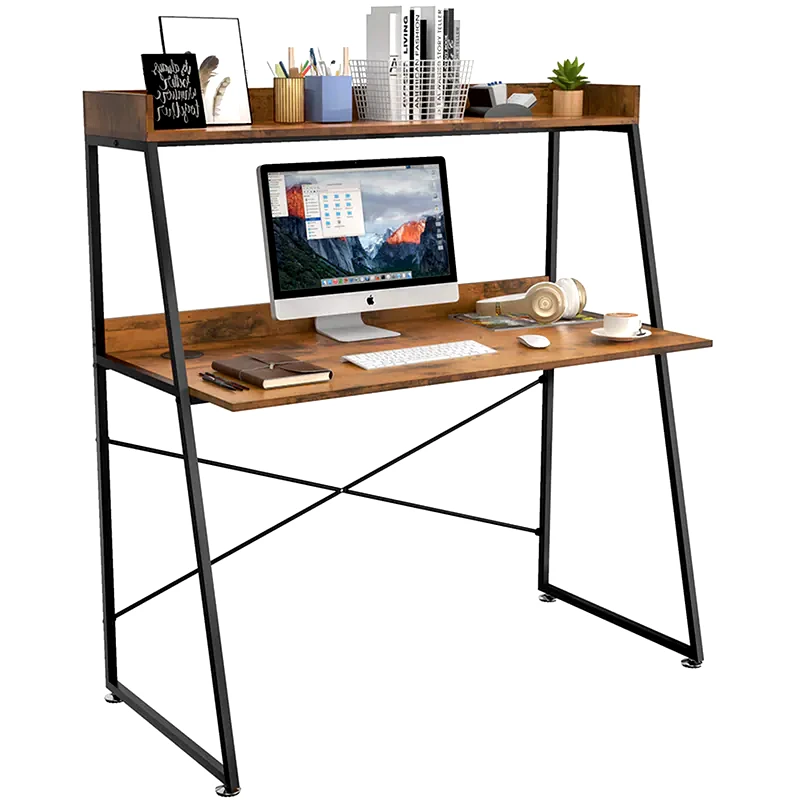 EUREKA ERGONOMIC Γραφείο Βιβλιοθήκη Eureka Ergonomic από Μοριοσανίδα 120x57.7cm - Καφέ