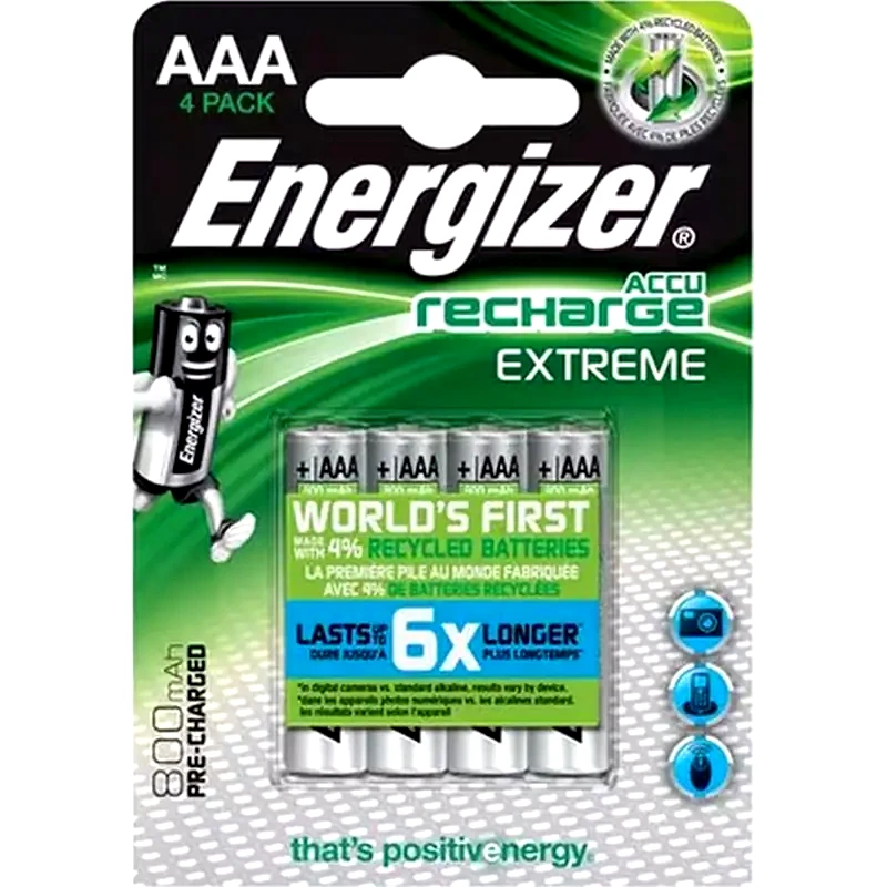 ENERGIZER Επαναφορτιζόμενες Μπαταρίες Energizer Accu Extreme 800 mAh - (F016482)