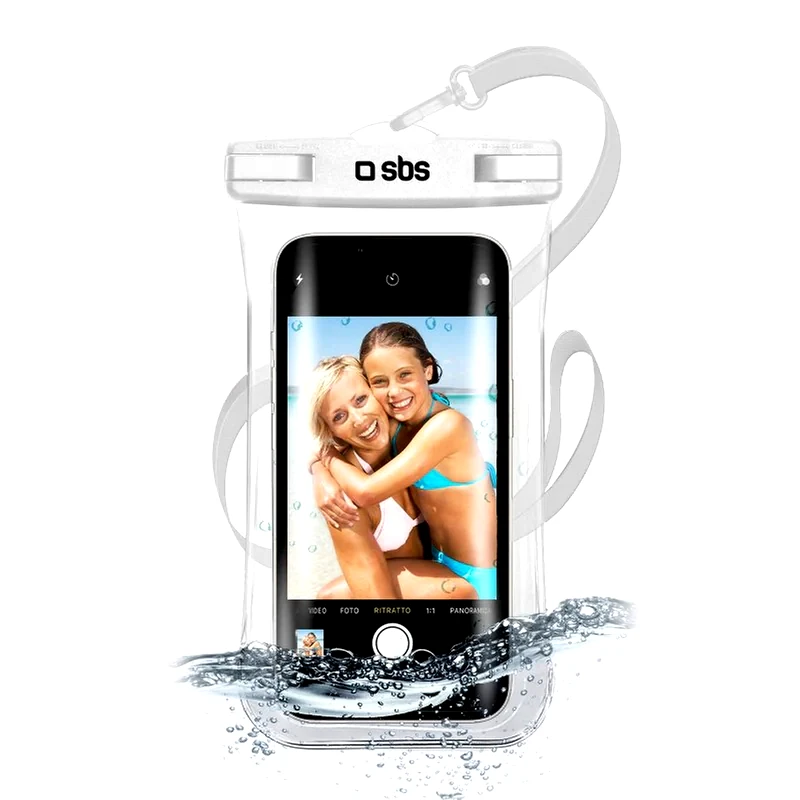 SBS Θήκη Universal έως 6.8 - Sbs Waterproof selfie grip - White